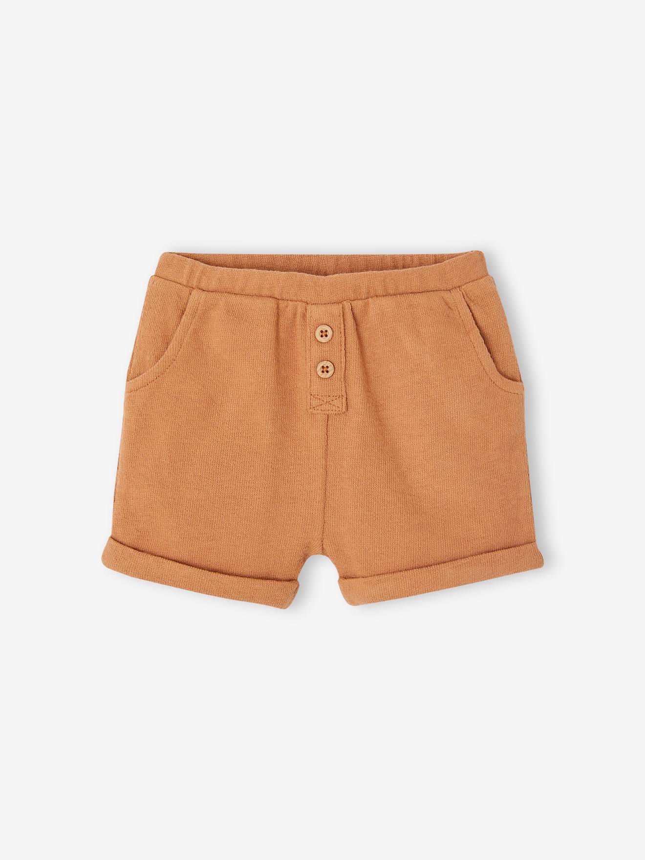 Vertbaudet Baby-Set: T-Shirt, Shorts & Sonnenhut - cappuccino