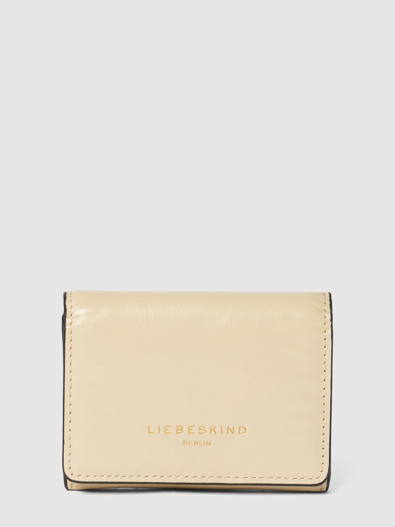 Portemonnaie mit Label-Details Modell 'AISSA' in sand