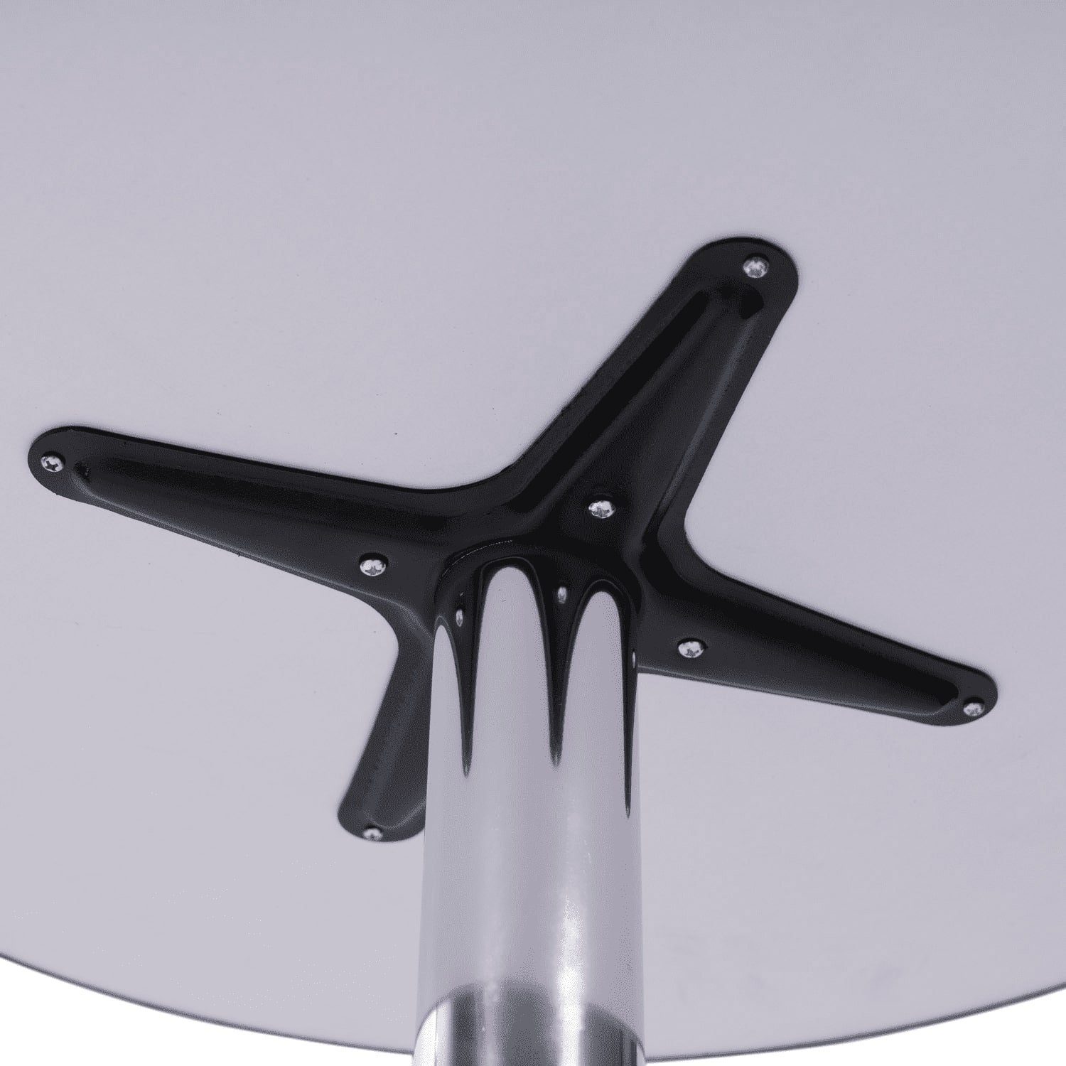 TroniTechnik Klapptisch Stehtisch Bistrotisch klappbar Ø 60cm, Aluminium und Edelstahl (in Weiß aus Aluminium, für Terrasse, höhenverstellbar bis 110cm), 2in1 Ø 60cm, wetterfest