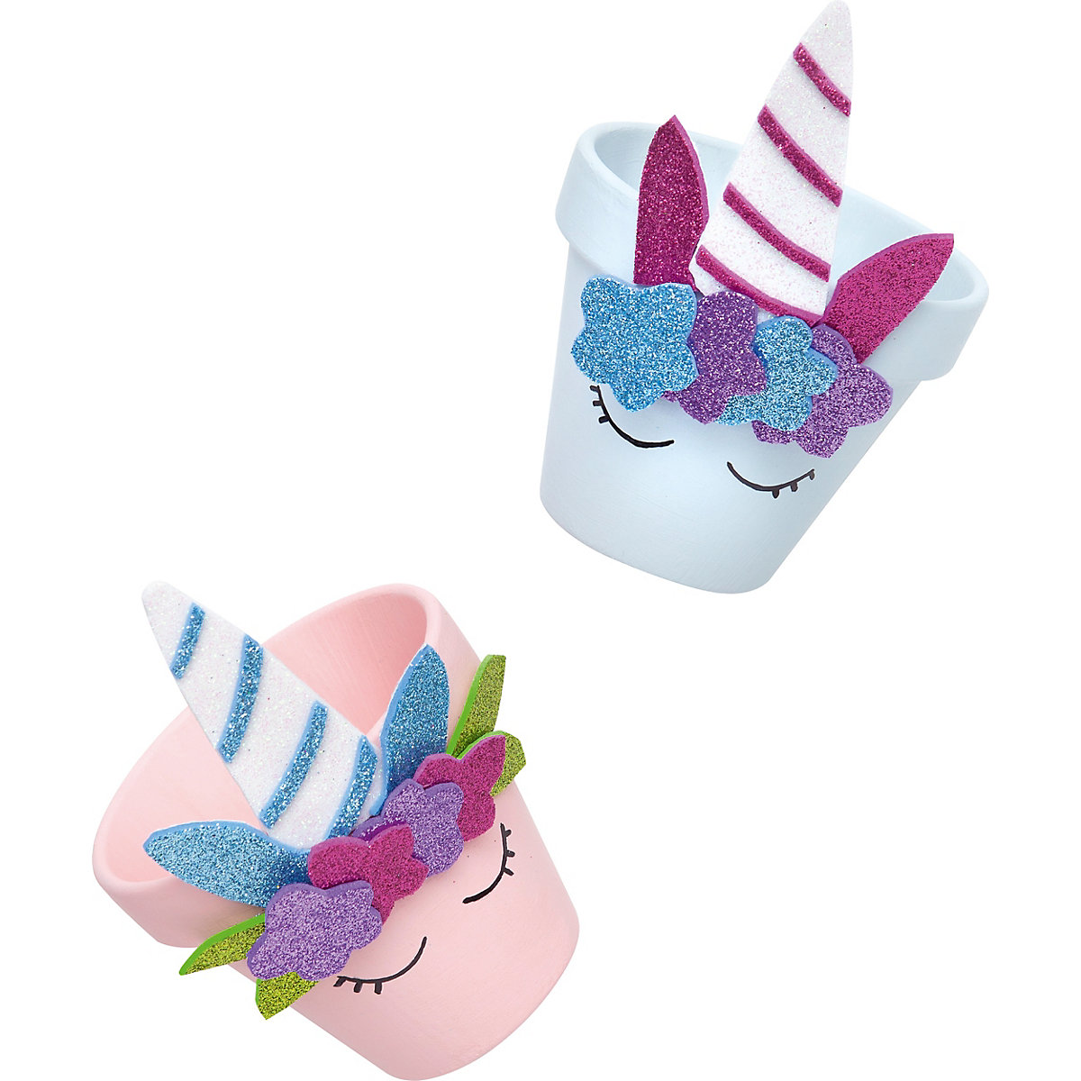Glitter-Moosgummi selbstklebend Pastell, 5 Bogen in 5 Farben