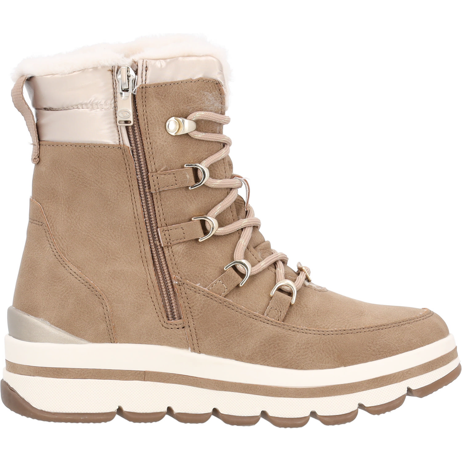 Tom Tailor 4290040, Schnürstiefel, Damen, Beige (Sand)