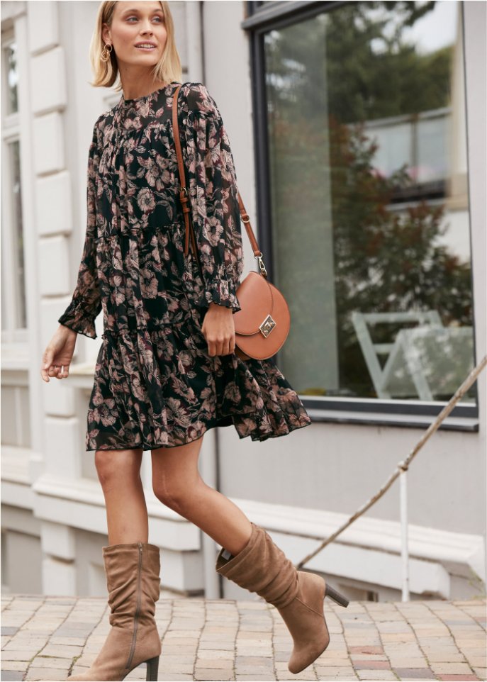Kleid mit Volants