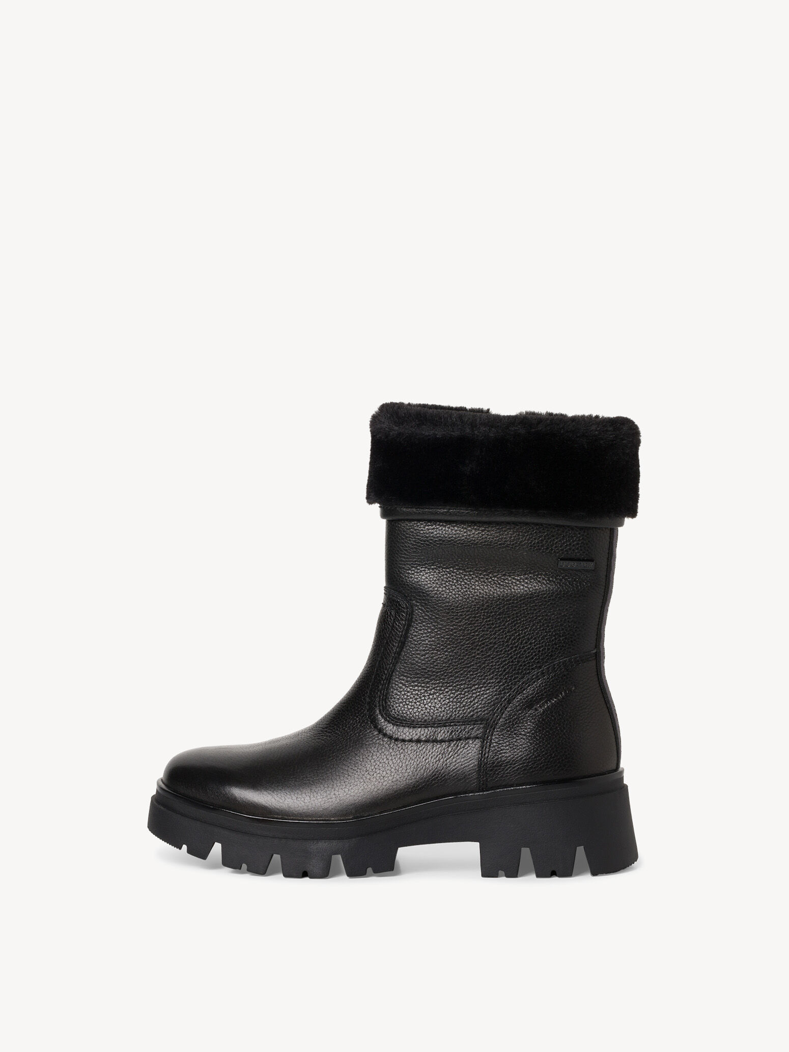 Bottine en cuir - noir