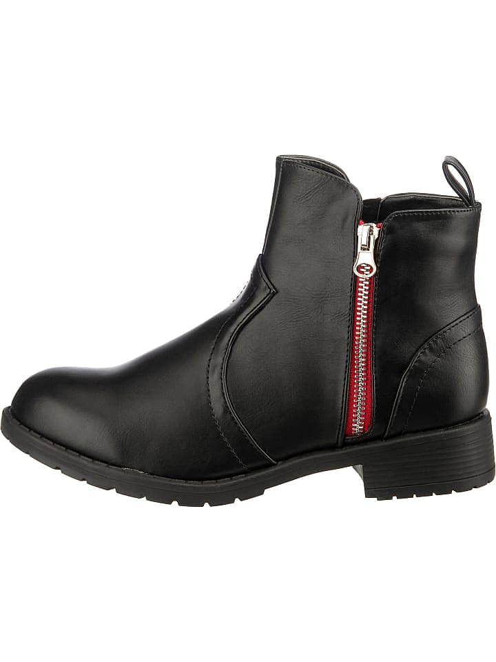 Inselhauptstadt Nappa Look Stiefelette Mit Kontrast-paspel, Easy Entry Zipper Klassische... günstig kaufen 39