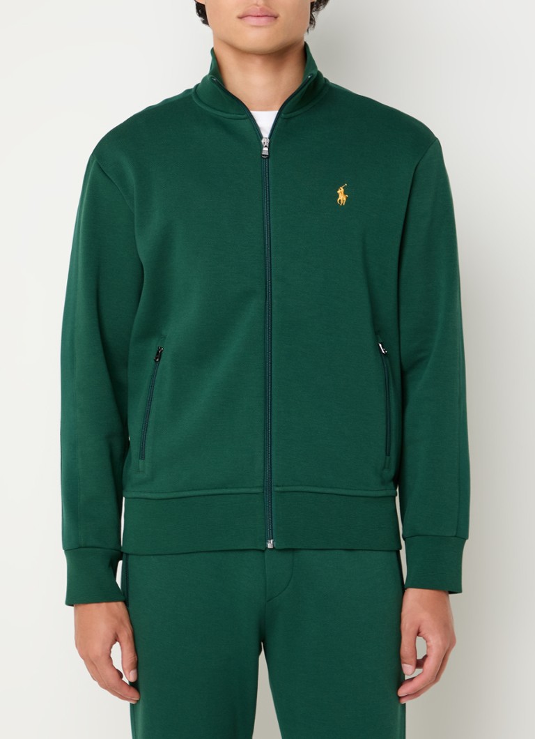 Ralph Lauren pulóver logóval és cipzáras zsebekkel