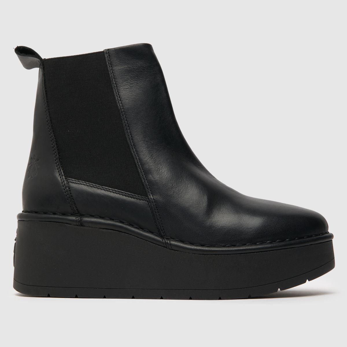 Fly London – Svarta Hagu-plattformschelseboots