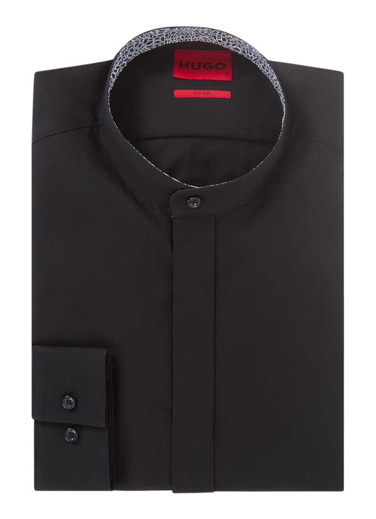 Slim fit srajca HUGO BOSS Kaleb z ovratnikom Mao