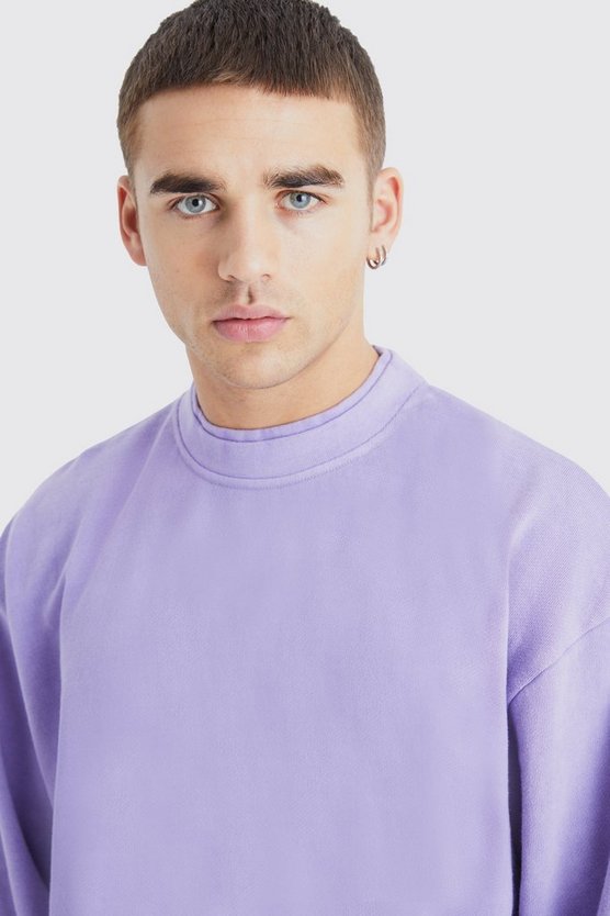 Oversize Sweatshirt mit doppeltem Kragen