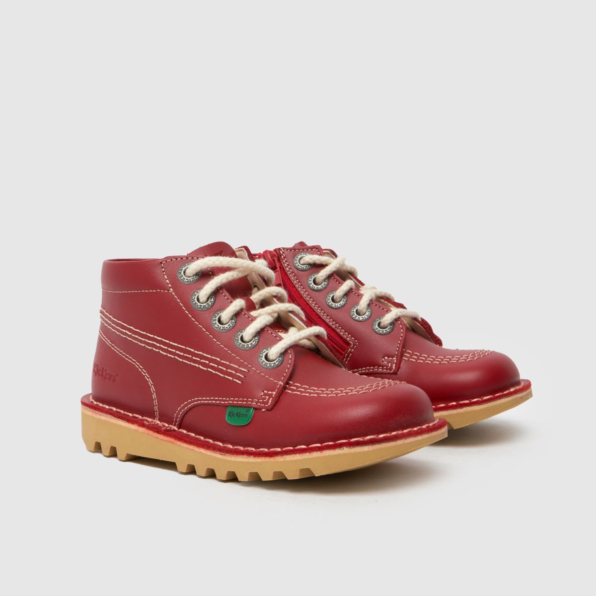 Kickers röda kick hi zip småbarnsstövlar