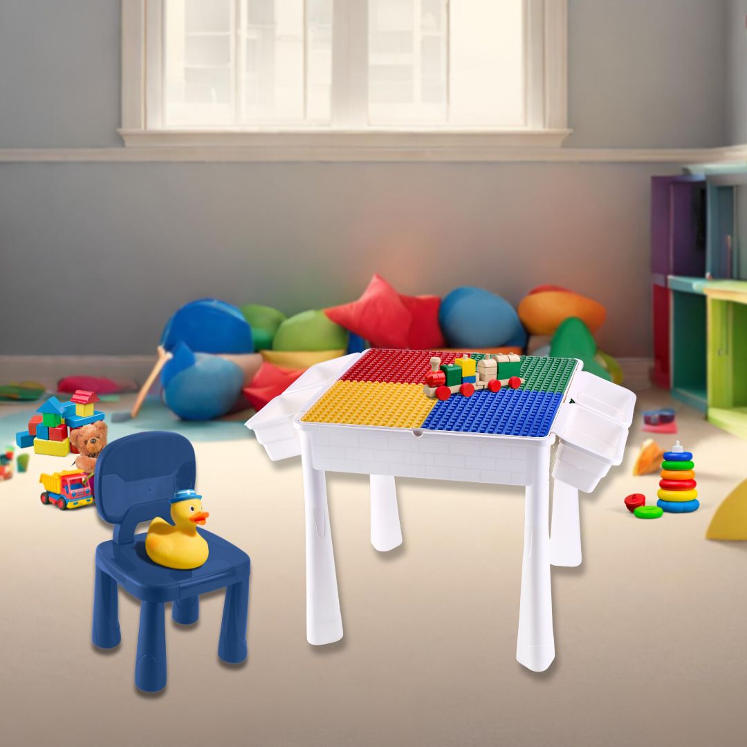 Coemo Bau- und Spieltisch Sascha inklusive Stuhl - Mal- und Wasserspieltisch