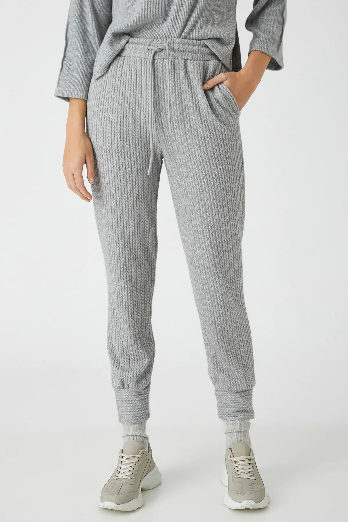 Koton  Graue Jogginghose für Damen 3WAK30092EK