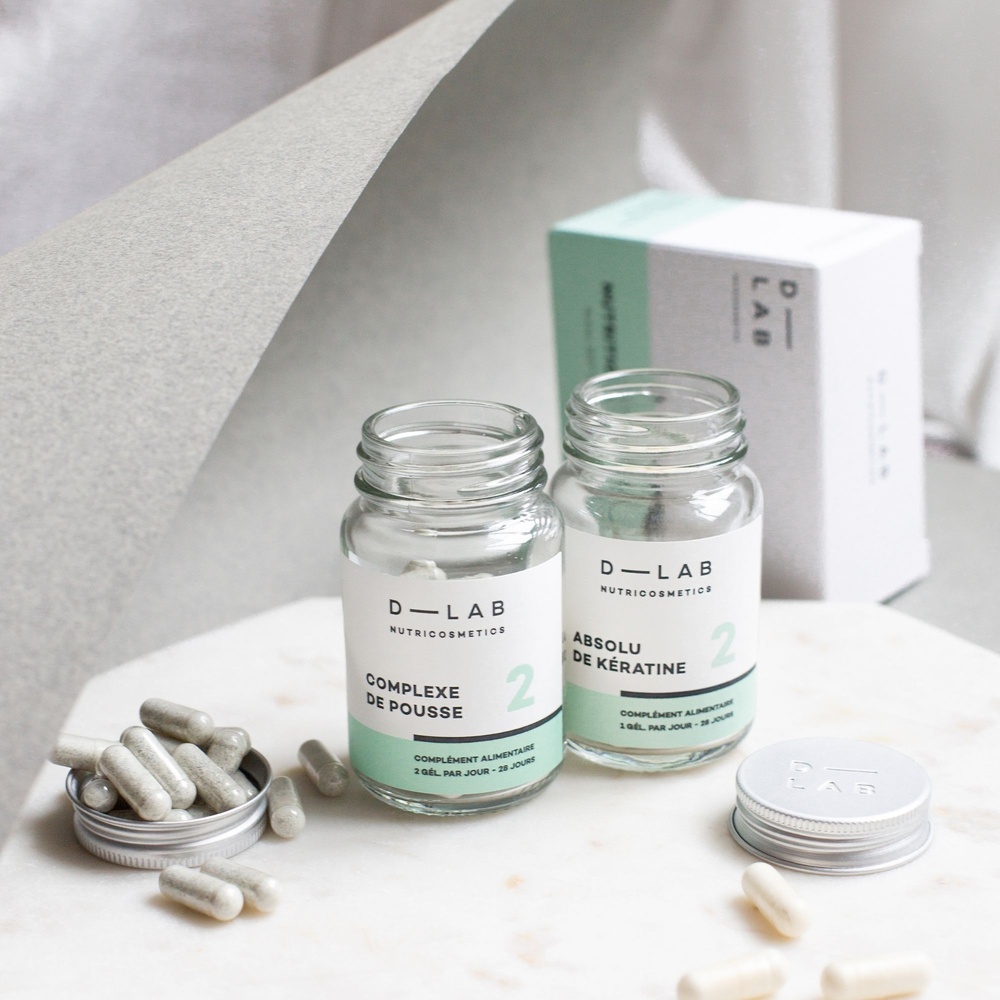 D-Lab Nutricosmetics Nutrition-Capillaire - 1 mois Action 360° sur la synthèse de kératine