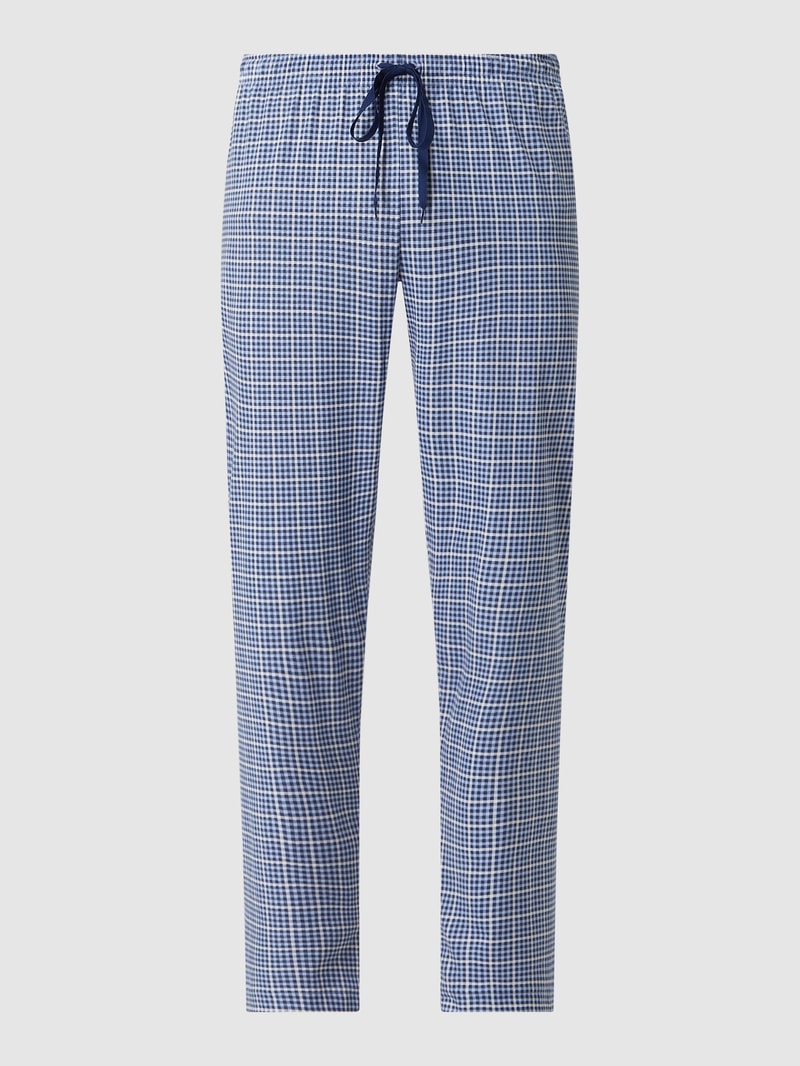 Pyjama-Hose mit Karomuster in hellblau