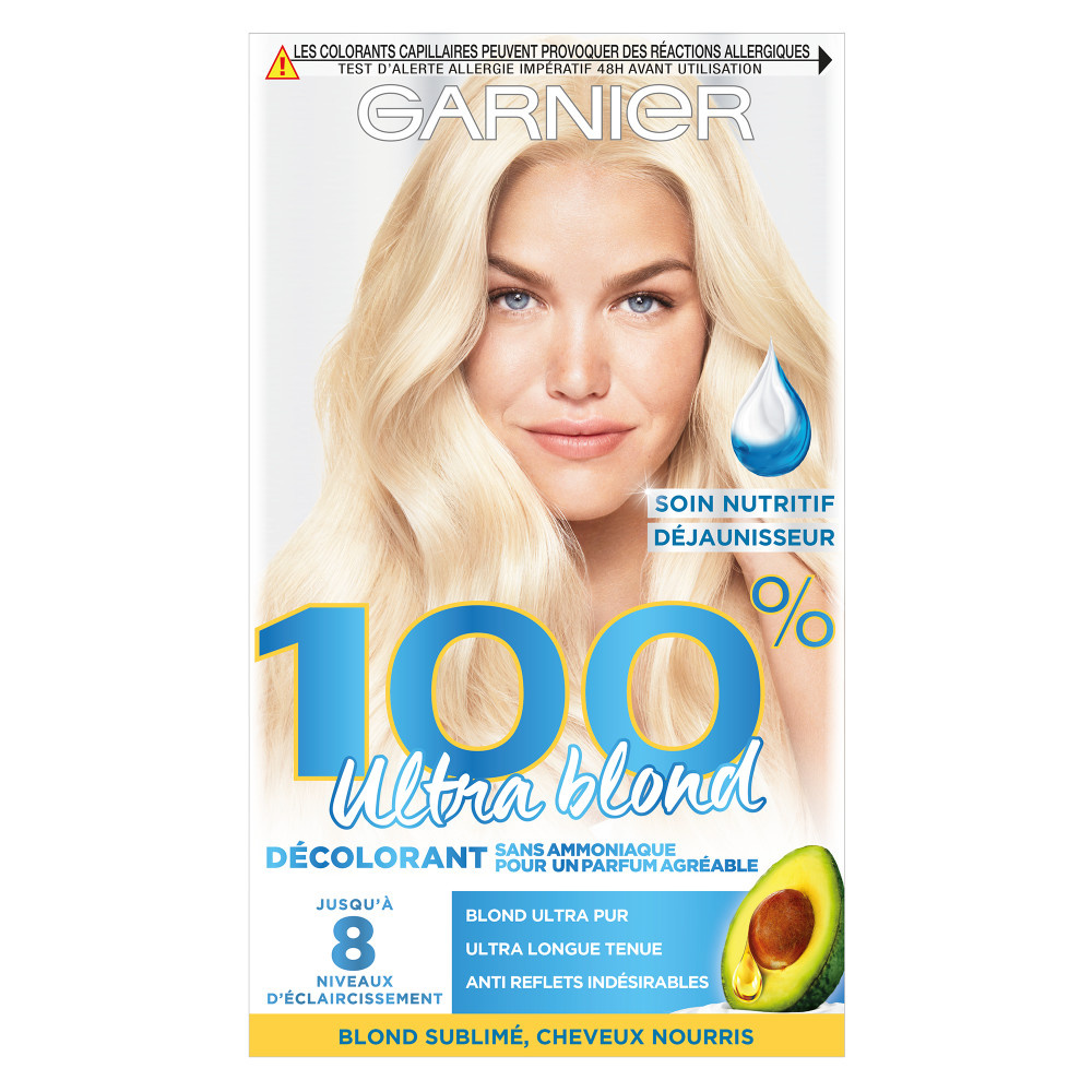 garnier coloration 100% Blond Décolorant sans Ammoniaque