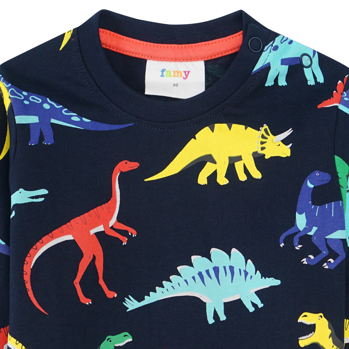 Baby Langarmshirt mit Dino-Allover
