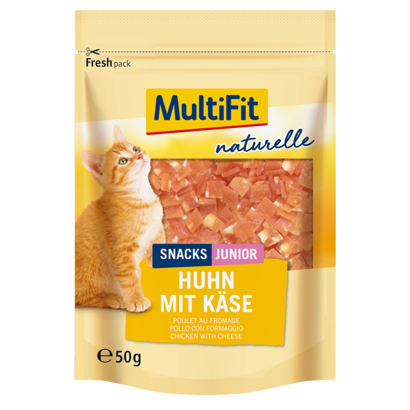 MultiFit Snacks MultiFit naturelle Huhn & Käse Junior 4x50g