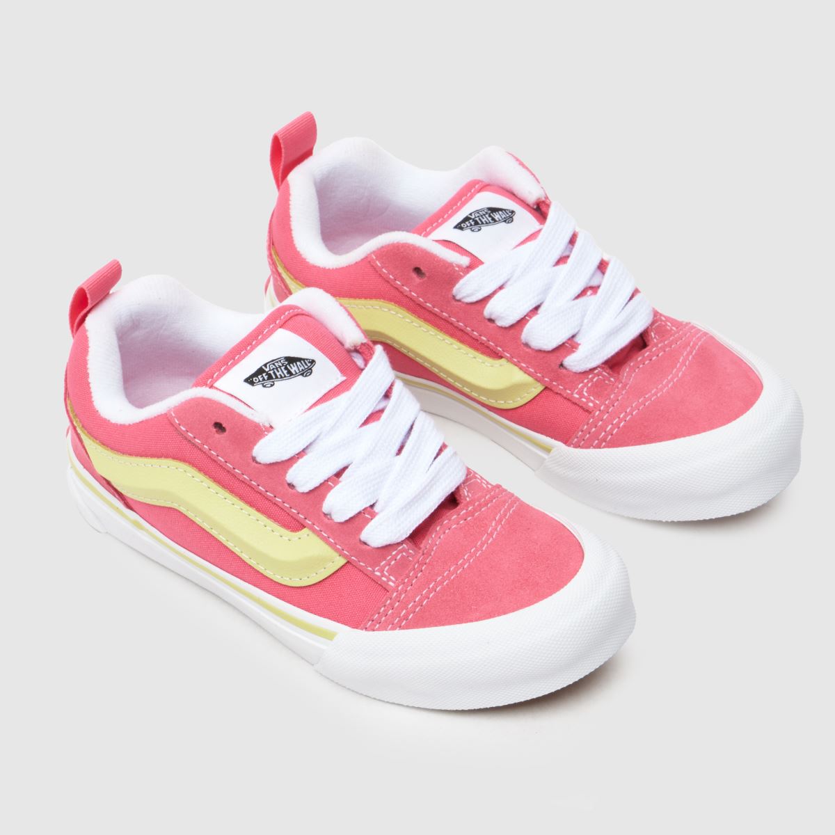 Vans rosa multifärgade knu skool flickor junior träningsskor