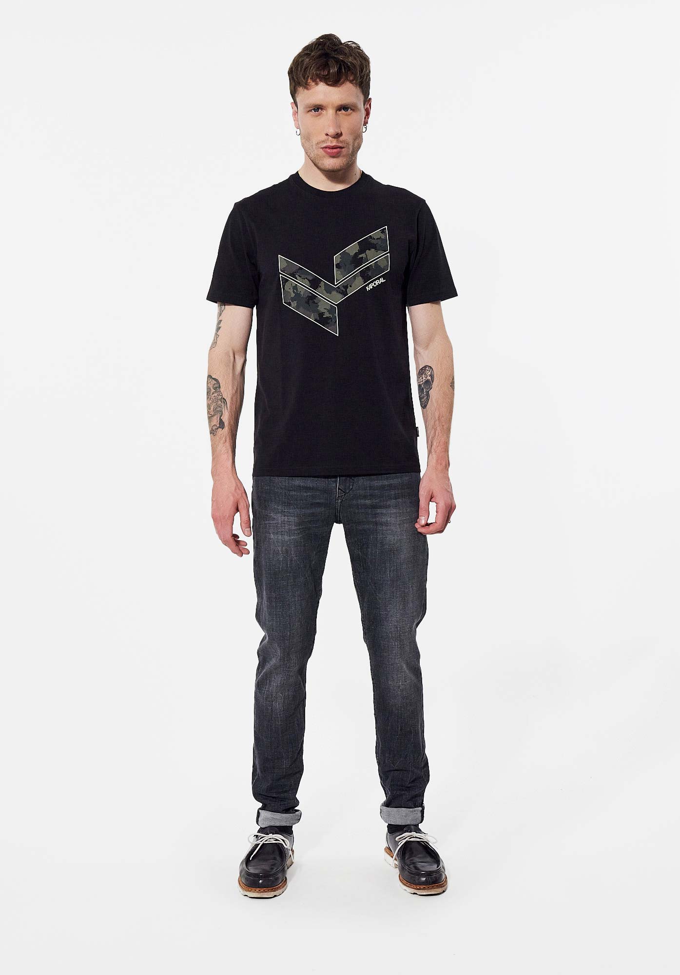 BRYZO  T-shirt noir Homme en 100% coton bio