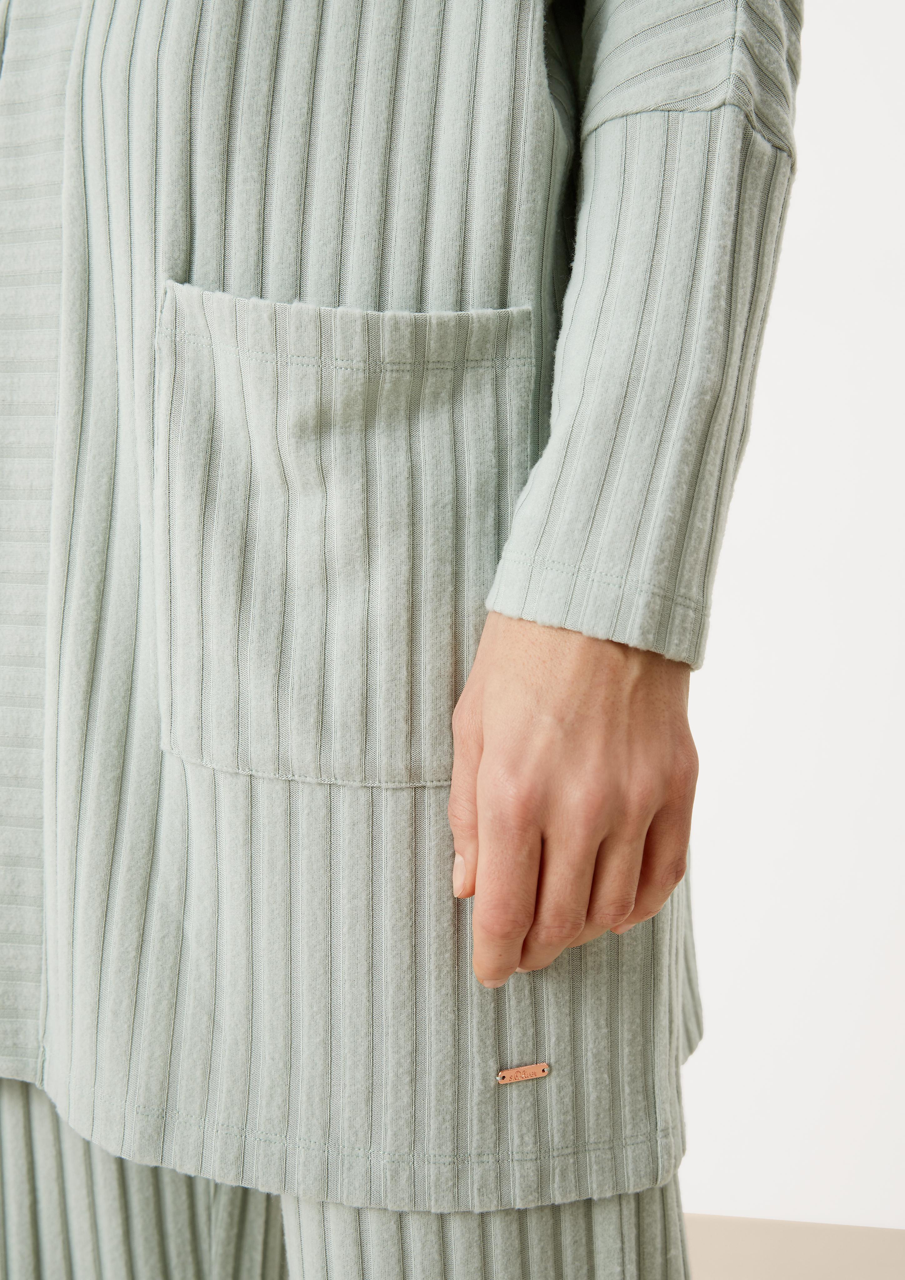 Loungewear Cardigan mit Rippstruktur  6006303-7900