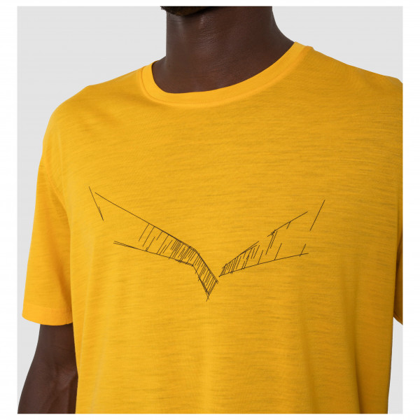 Salewa - Pure Eagle Sketch Alpine Merino T-shirt - Merinoshirt