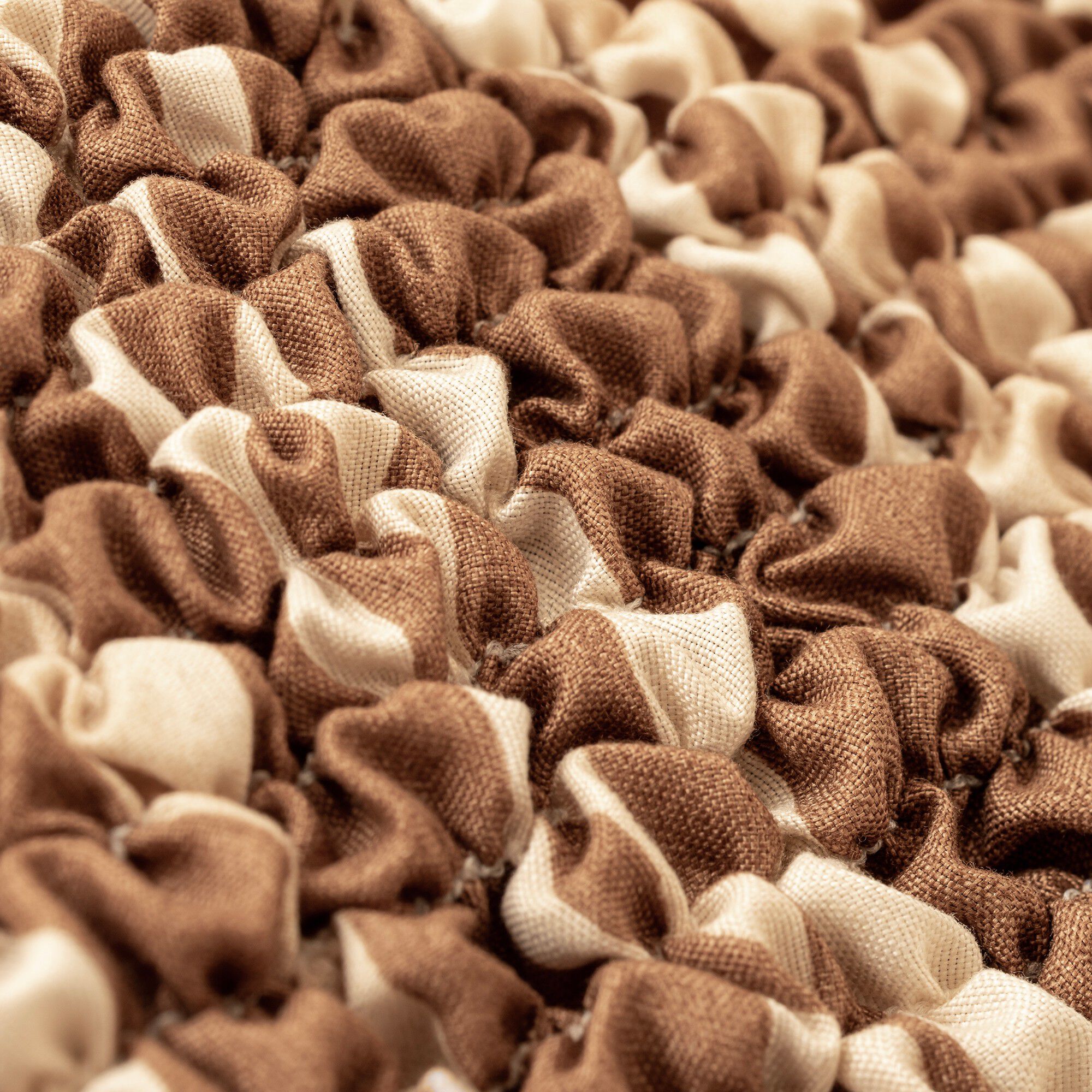 Housse bi-extensible microfibre imprimé vagues pour fauteuil et canapé