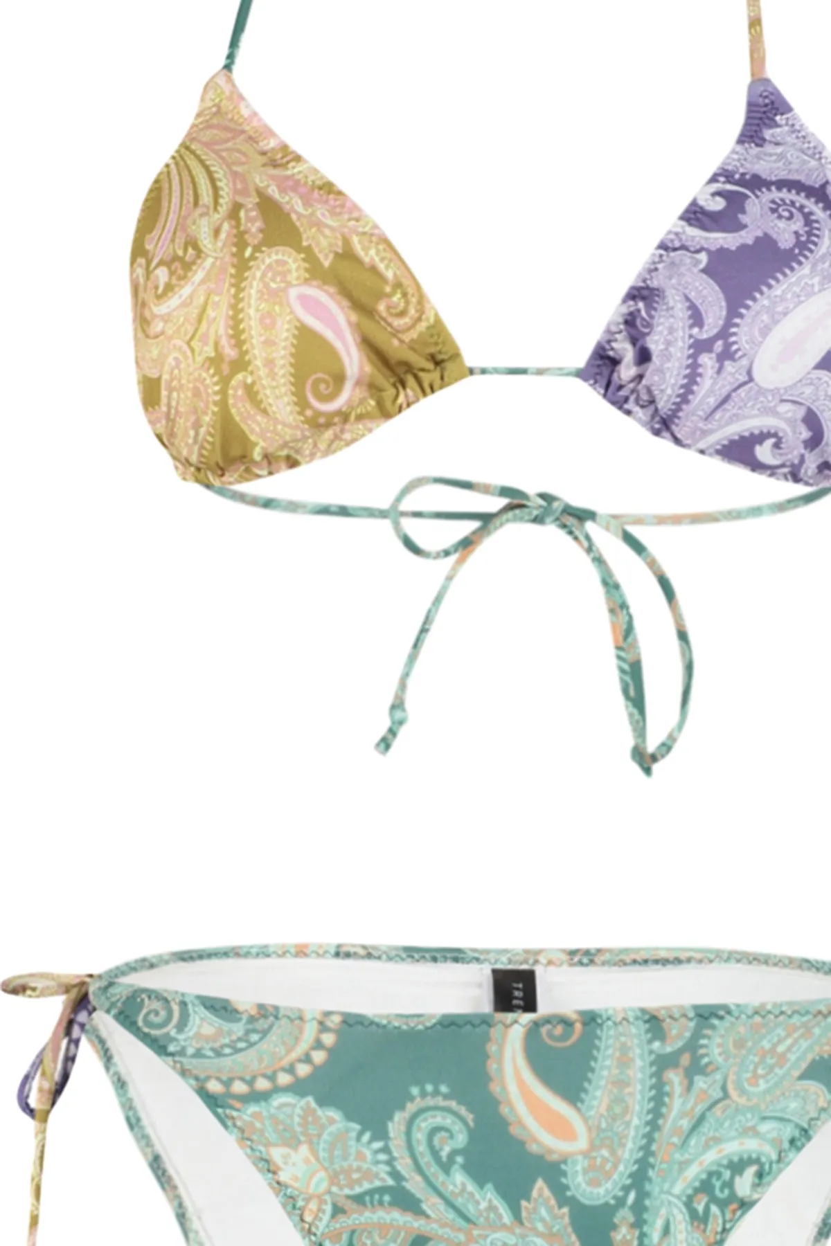 Trendyol Collection  Schal-gemustertes Triangel-Bikini-Set mit Krawatte TBESS22BT0002