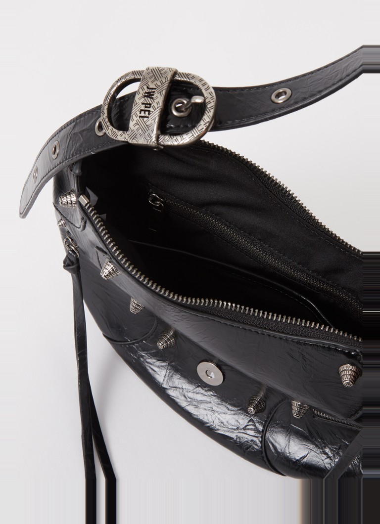 Bolsa de ombro JW PEI Tessa em couro vegano amassado