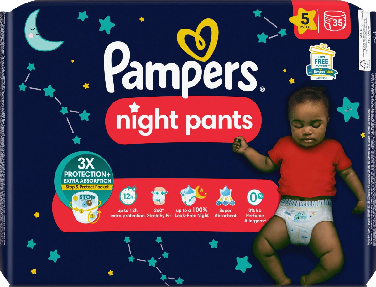 Baby Pants night Baby Dry  Gr. 5 (12-17 kg), 35 St