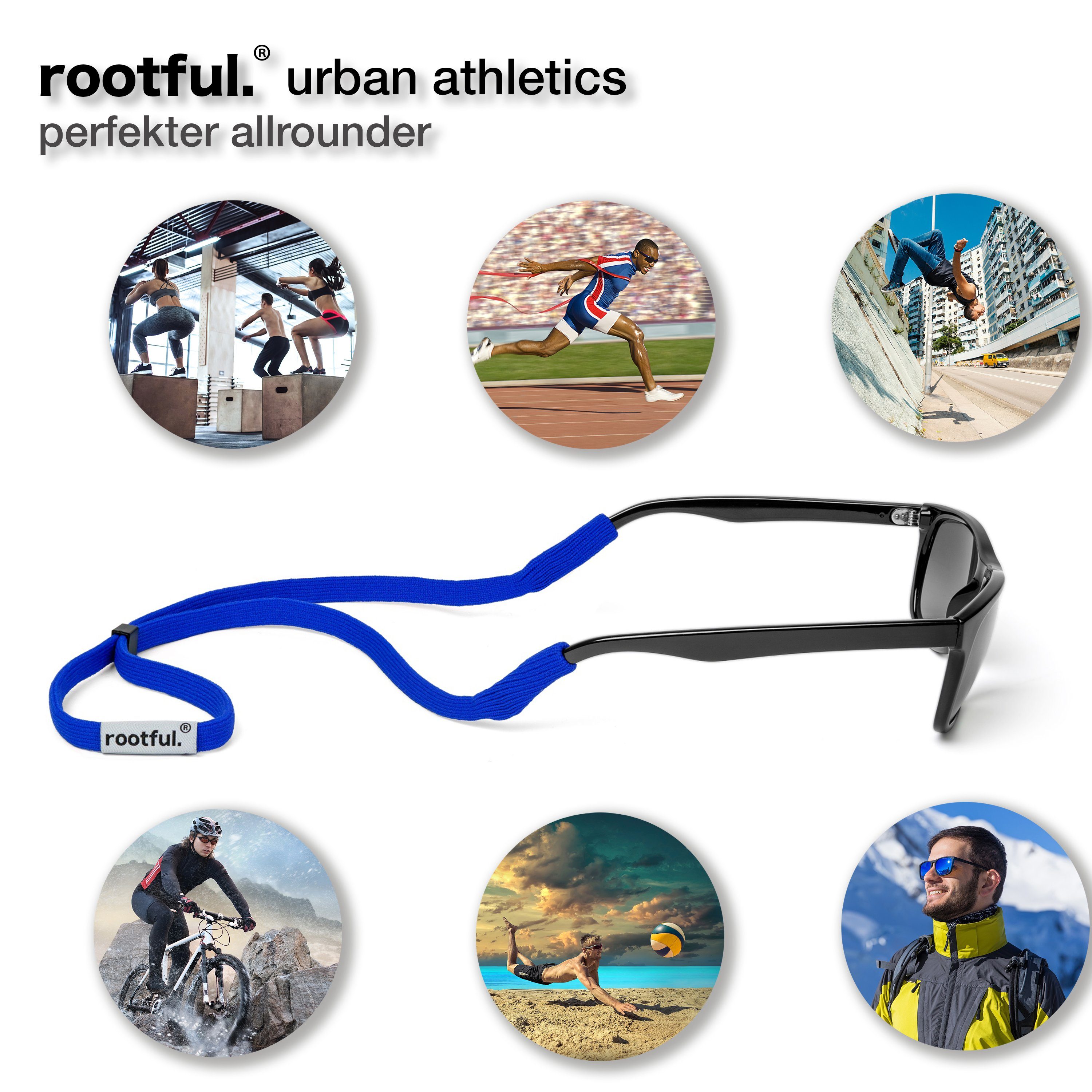 rootful. Brillenband rootful.® 2XURBAN Sportbrillenband für Sportbrillen und Sonnenbrillen