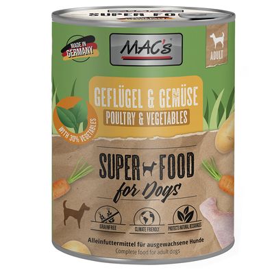 Sparpaket MAC's Nassfutter für Hunde 24 x 800 g