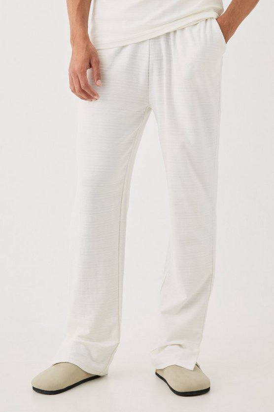 Gestreifte Jacquard-Jogginghose mit geteiltem Saum