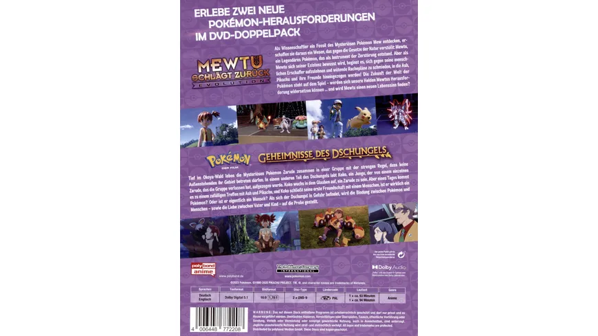 Pokémon - Mewtu schlägt zurück - Evolution / Geheimnisse des Dschungels  [2 DVDs]