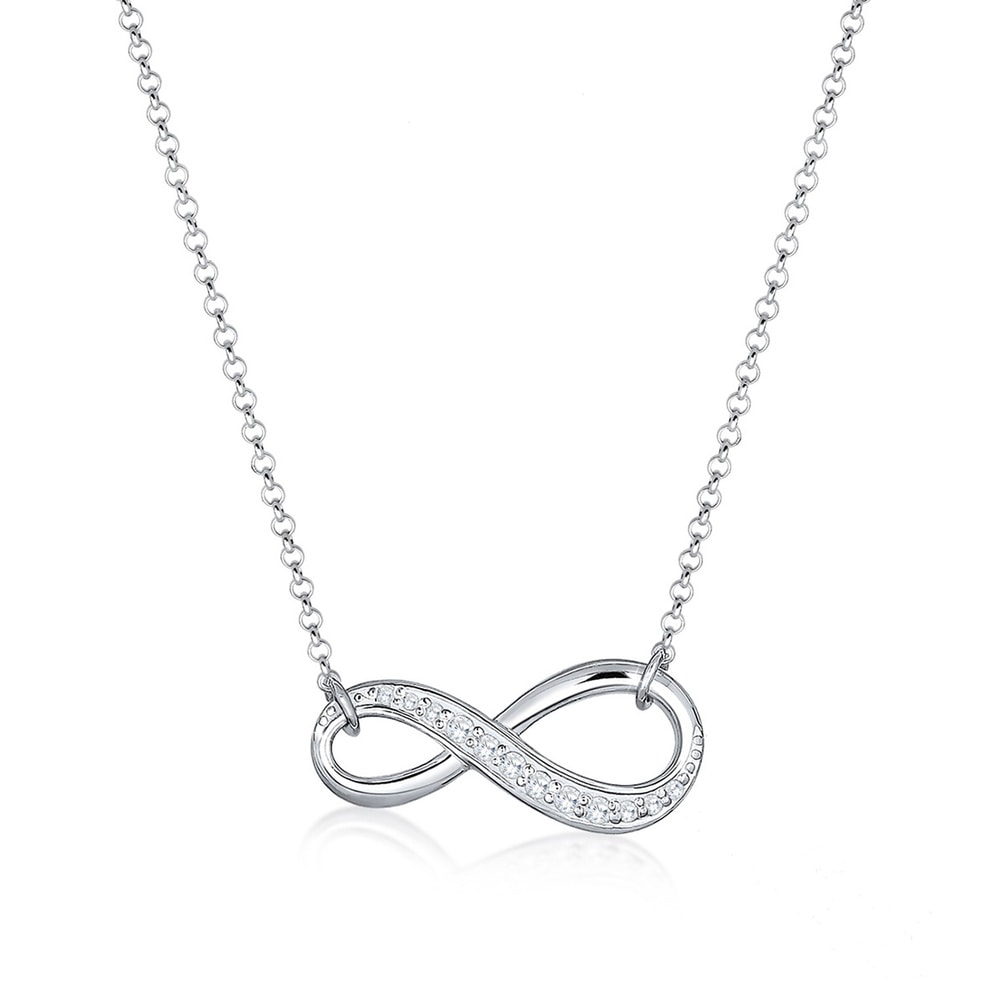 Elli Elli Collier Femme Pendentif Infinity Basic avec Cristal de Zircone en Argent Ste collier