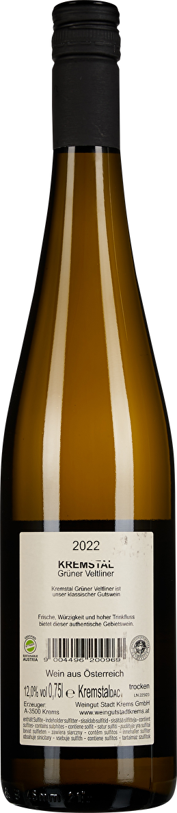 Weingut Stadt Krems Grüner Veltliner Kremstal 2022