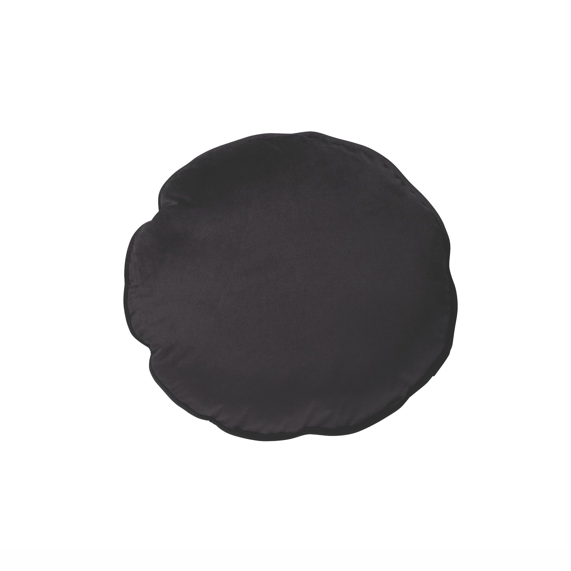 Coussin rond garni en velours