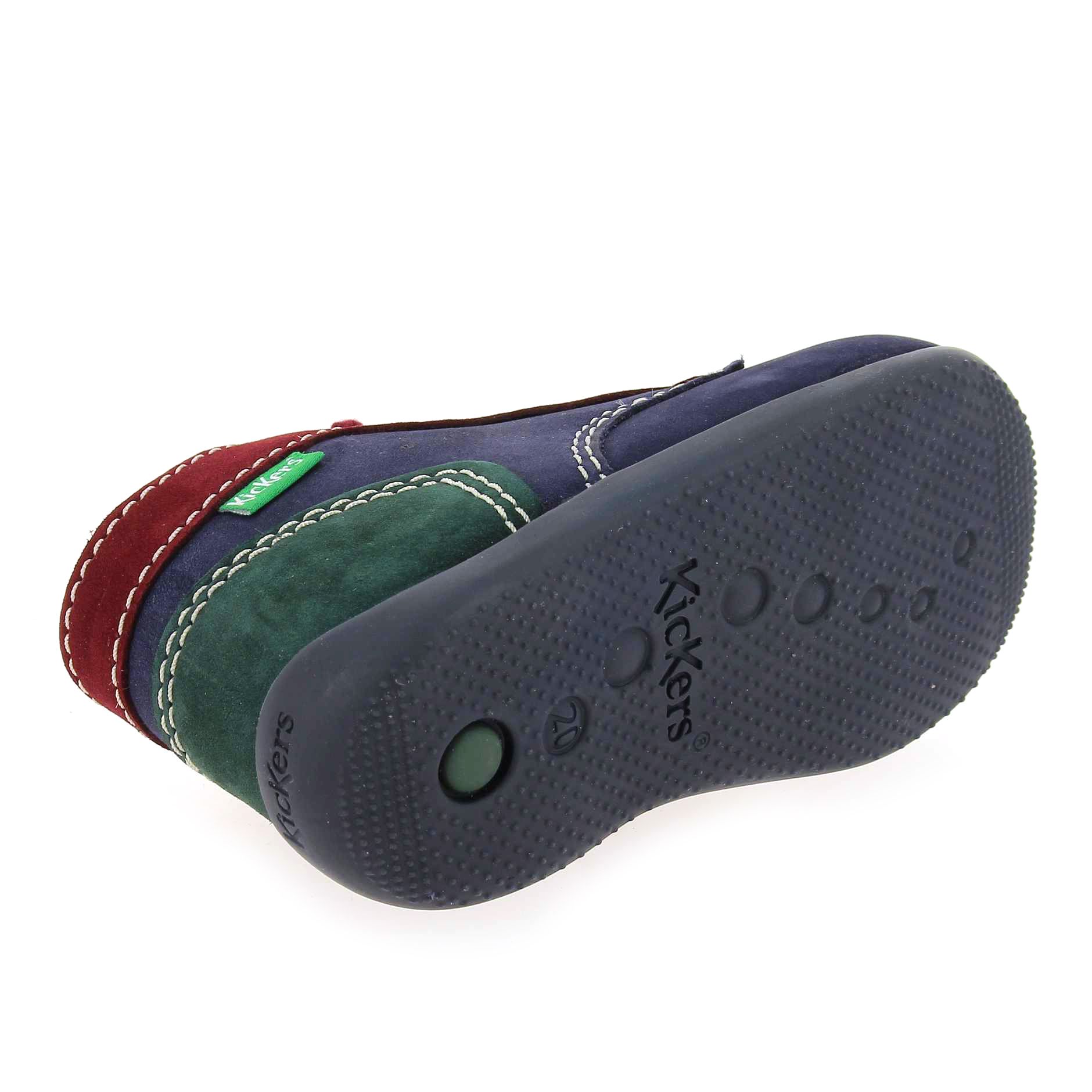 Kickers  BONZIP-2 TRICOLOR - Marine Rouge