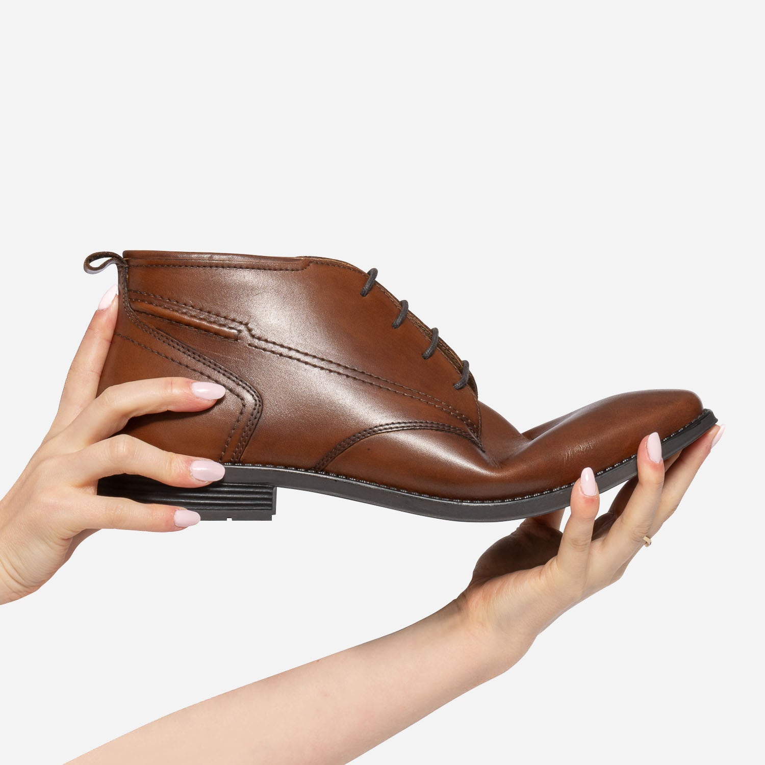 Chukka boots cognac en cuir