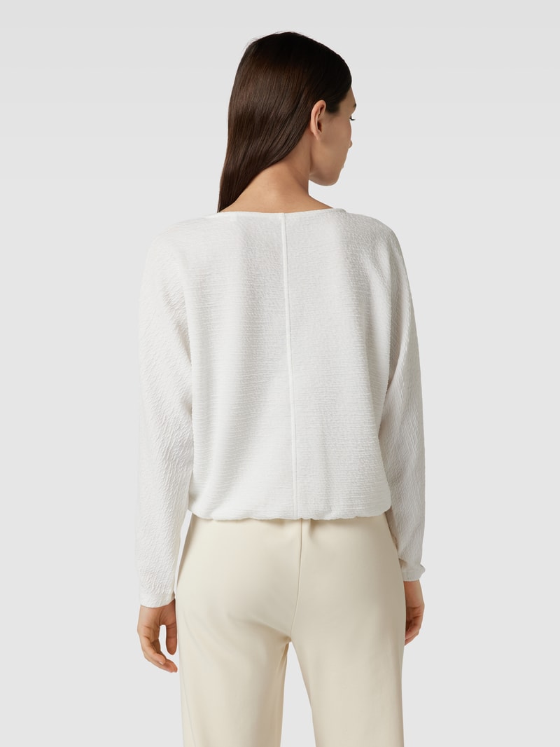 Sweatshirt mit Strukturmuster Modell 'Gilora' in offwhite