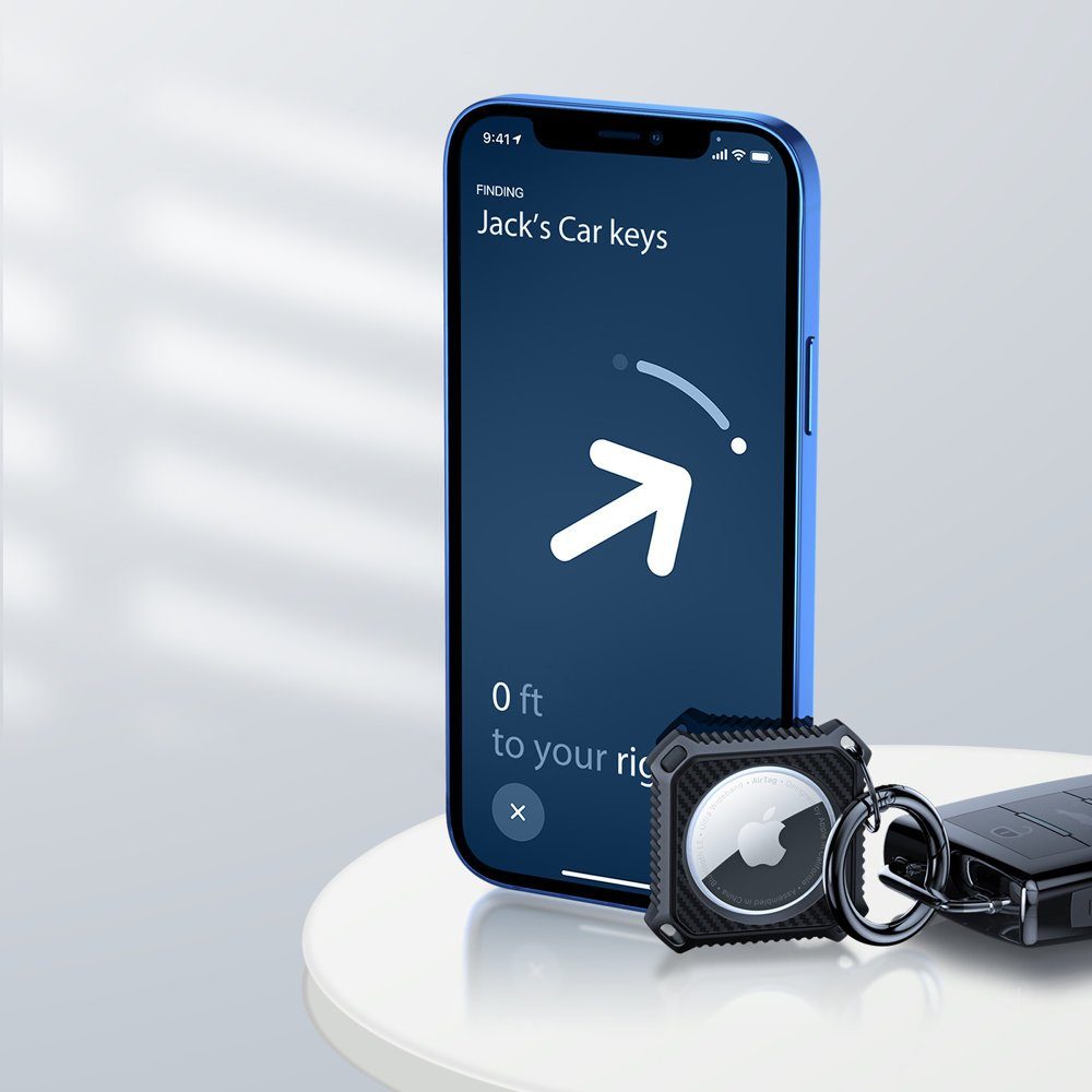 Dux Ducis Schlüsselanhänger 2x Silikon Case Schutz Hülle Schlüsselanhänger Apple AirTag (2-tlg)