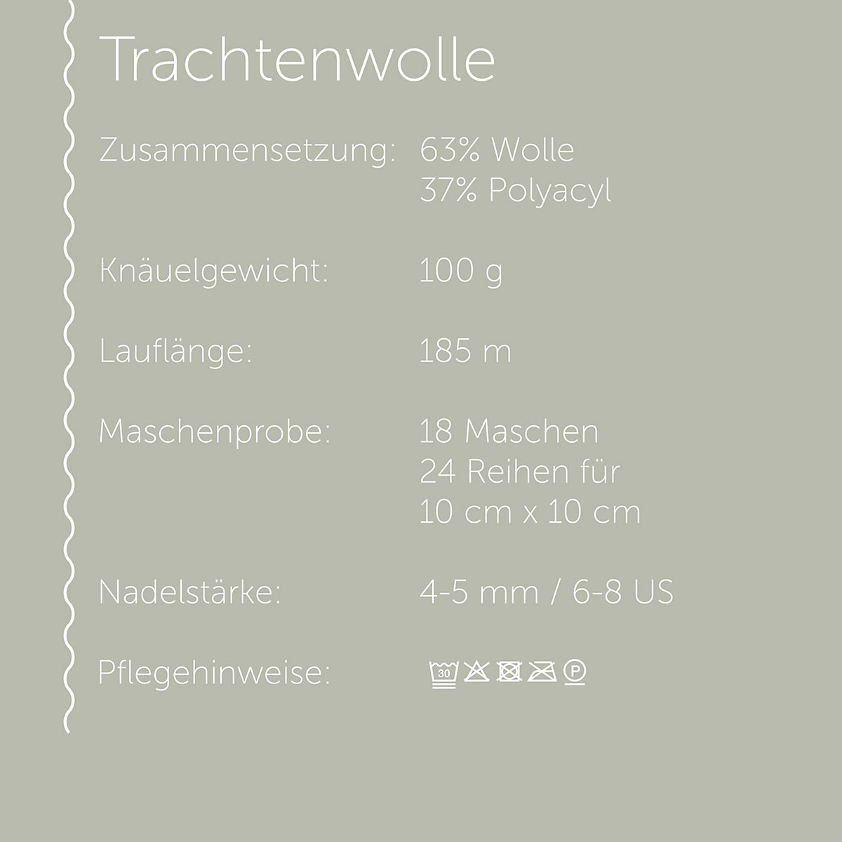 Handstrickgarne Trachtenwolle, 100g Sisal Flammé