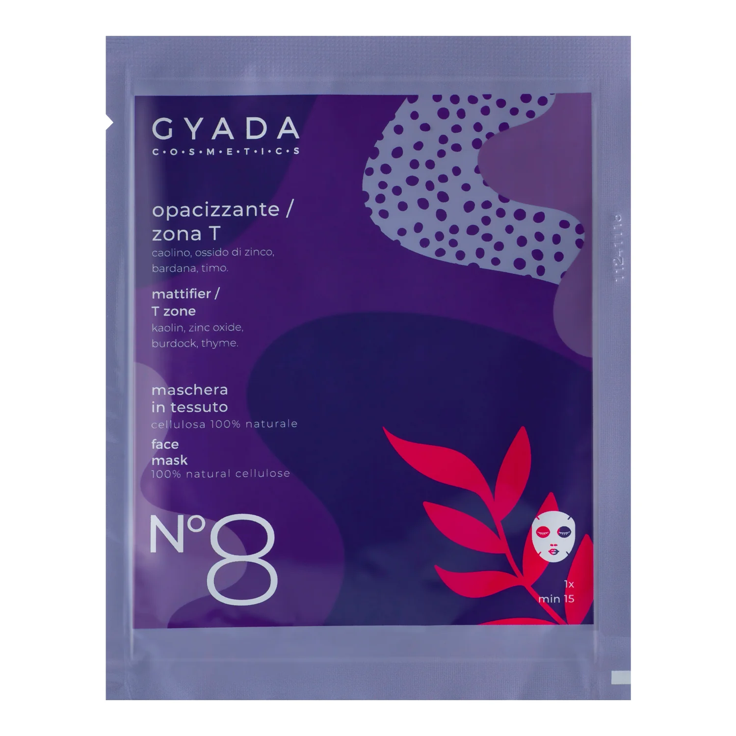 Sheet Face Masks Matterend Sheet Mask / T-Zone Nr. 8 - Zuiverend gezichtsmasker