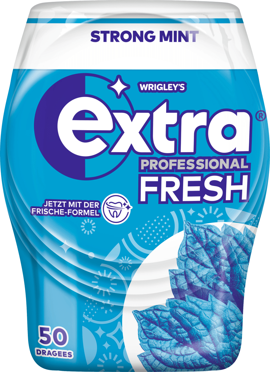 Kaugummi Extra Professional Fresh, Strong Mint, zuckerfrei, 50 St