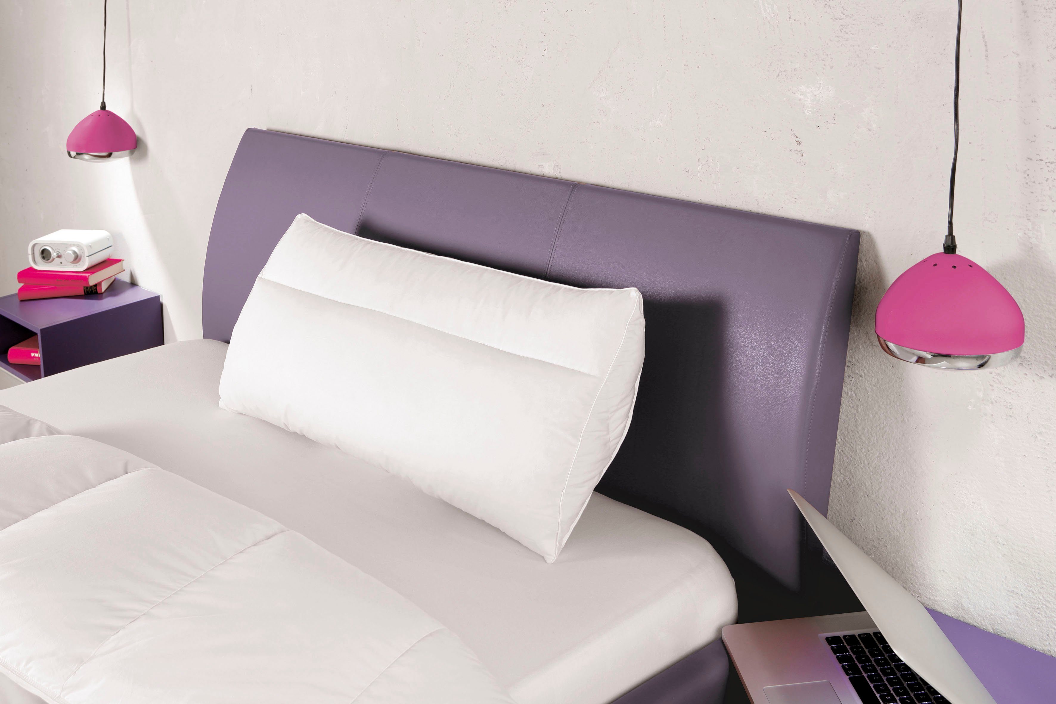 Federkissen BodyPerfect ModernLine, Haeussling, Füllung: 70% Federn, 30% Daunen, Ideal für Seitenschläfer