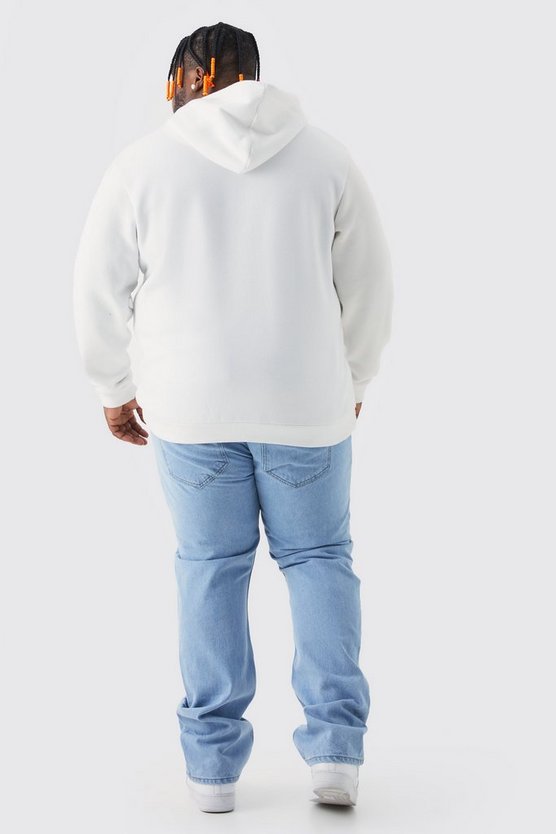 Plus Slim-Fit Schlagjeans mit Sternen-Applikation
