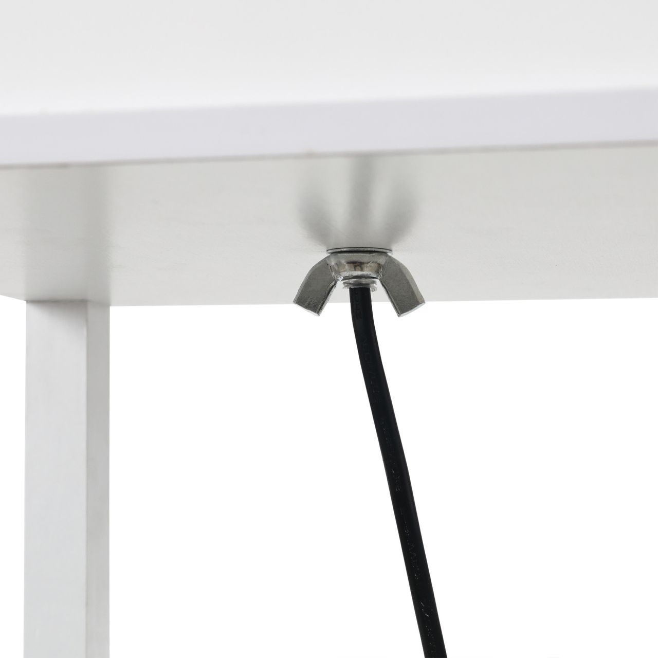 HOMCOM Stehleuchte Stehlampe mit 3 Regalen Innenbeleuchtung E27 bis 40W für Wohn-/Schlafzimmer E1-MDF, Acryl Weiß 26 x 26 x 160 cm