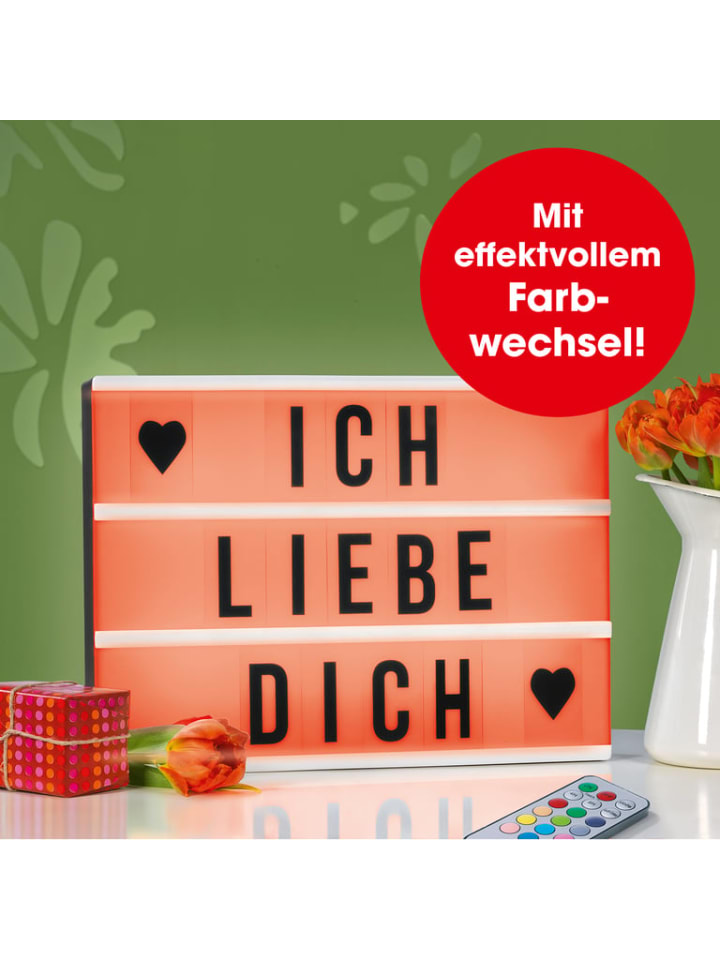 EASYmaxx LED-Leuchtkasten in Schwarz/Weiß mit 173 Buchstaben & Symbole günstig kaufen onesize
