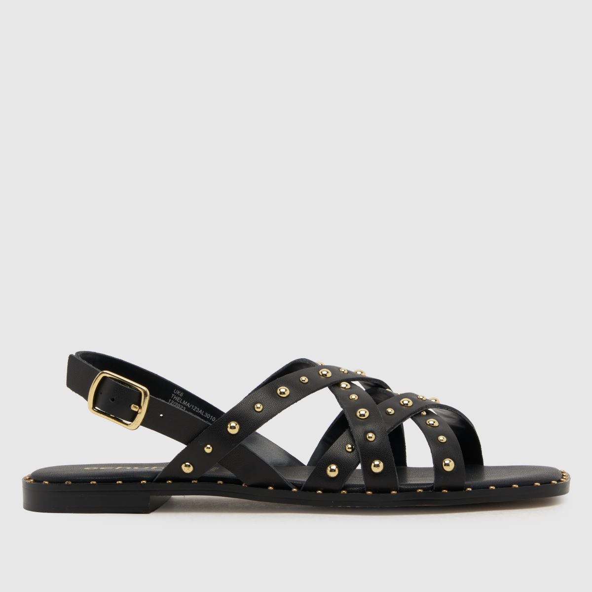 Černé sandály s cvočky Schuh Thelma