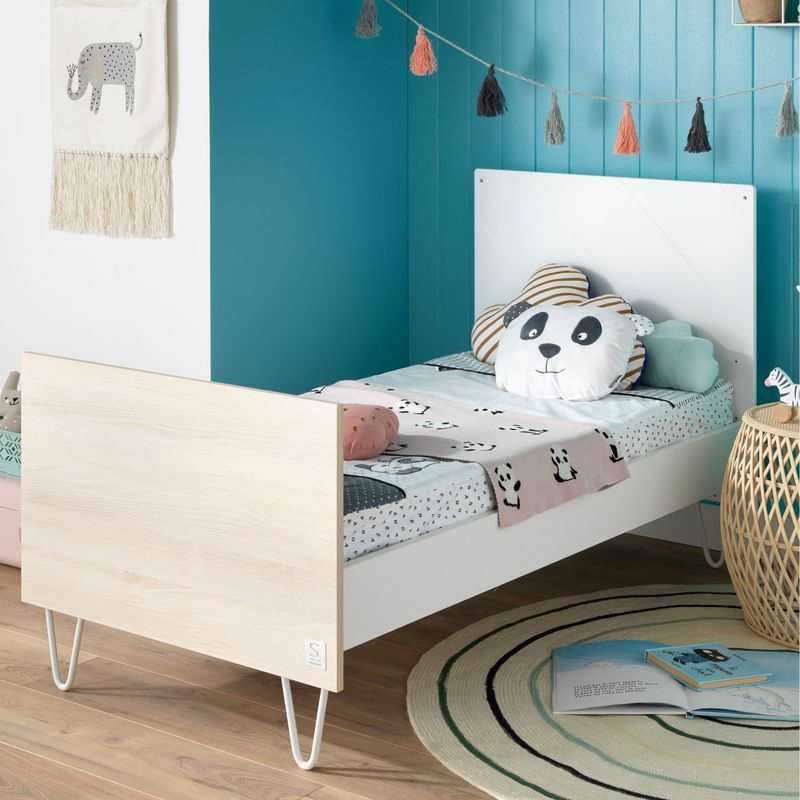 Lit bébé évolutif en lit junior Little big bed 140x70 Happy