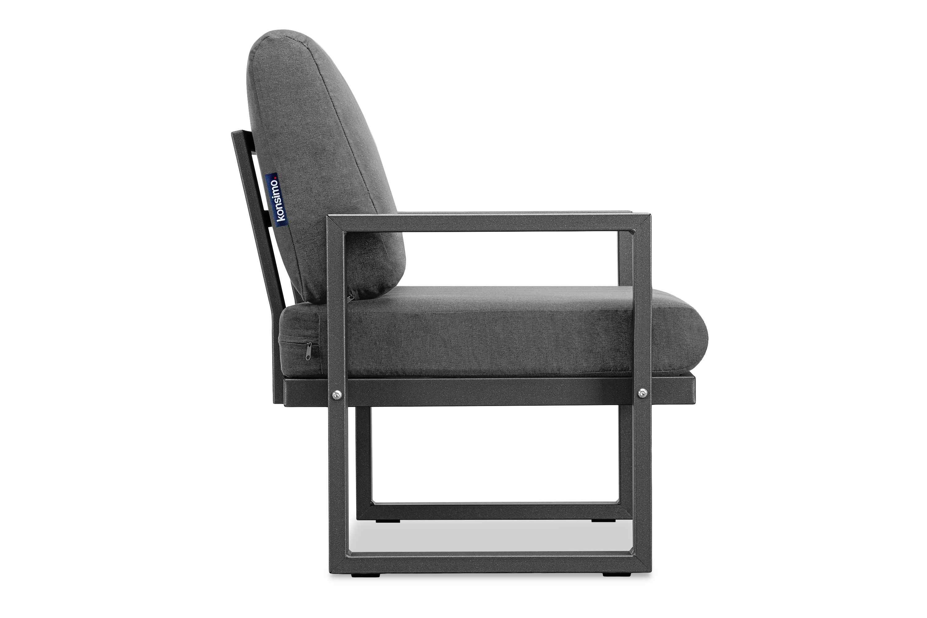 Konsimo Loungesofa FRENA Gartensofa 2, UV-Beständigkeit, rostbeständig, schmutzabweisende Eigenschaften