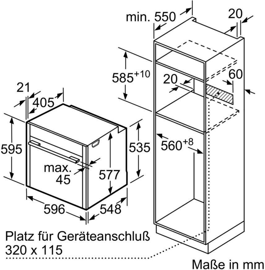 NEFF Pyrolyse Backofen N 90 B56CT64N0, mit Vollauszug, Pyrolyse-Selbstreinigung, mit Slide&Hide®